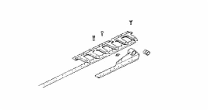 Dentiera 14 denti con testa tranciata lunghezza 2,05 mt adattabile a Gaspardo FB940 - Ama