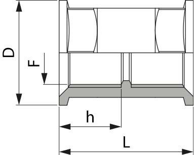 Manicotto femmina g 2" Arag 61 mm nero - Arag