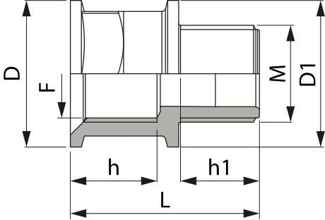 Manicotto maschio/femmina g 1" Arag 2452044 52 mm - Arag