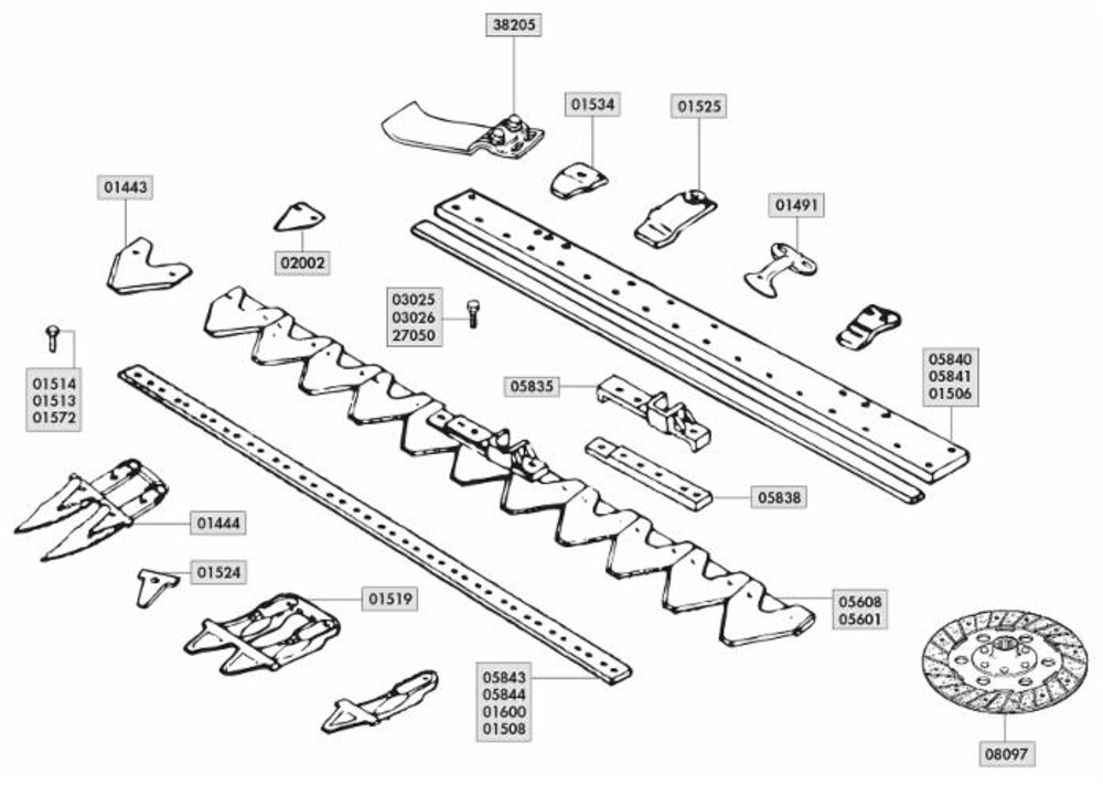 Lama 23 sezioni lughezza 1,15 mt adattabile Bertolini - Ama
