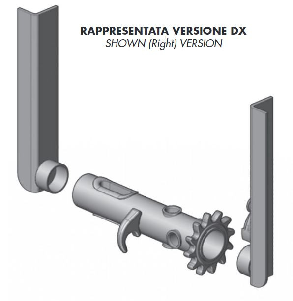 Verricello tendicinghia sottotelaio ø 48mm sinistro 250mm - No brand