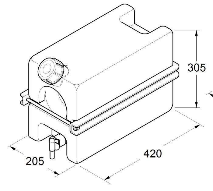 Serbatoio lavamani con rubinetto da 15L - Ama
