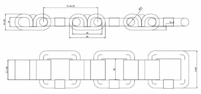 Catena ad anello per carri spandiletame da 2 rotoli lunghi 8,75mt - Ama