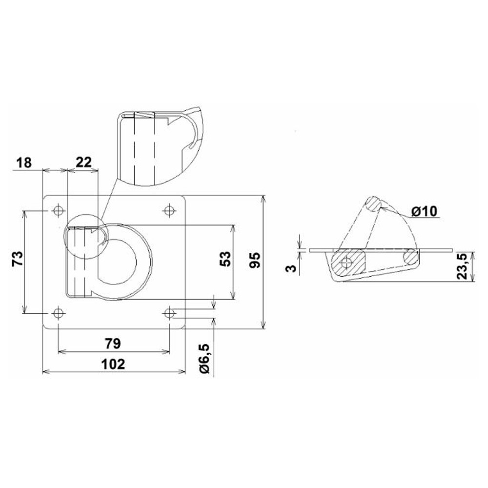 Anello fermacarico con molla antirumore 102x95mm - Ama