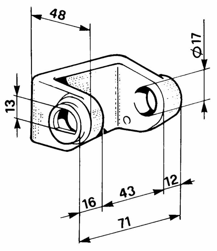 Cavallotto stopped destro Ø 13mm - Ama