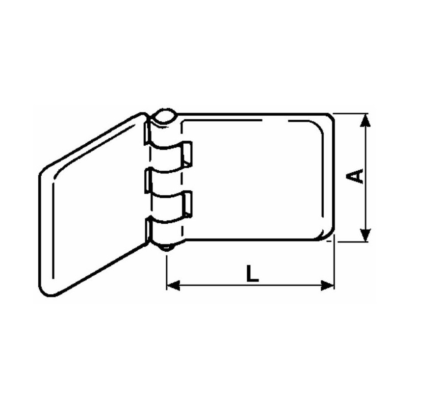 Cerniera a 5 snodi 40x50mm - Ama