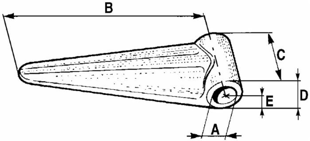 Cerniera bombata pesante Ø16mm - Ama