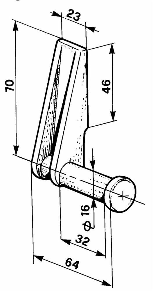 Cerniera posteriore leggera Ø 16mm destra - Ama