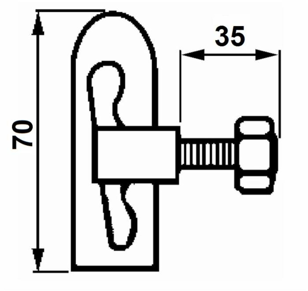 Chiusura a caduta con vite corta M12 - Ama