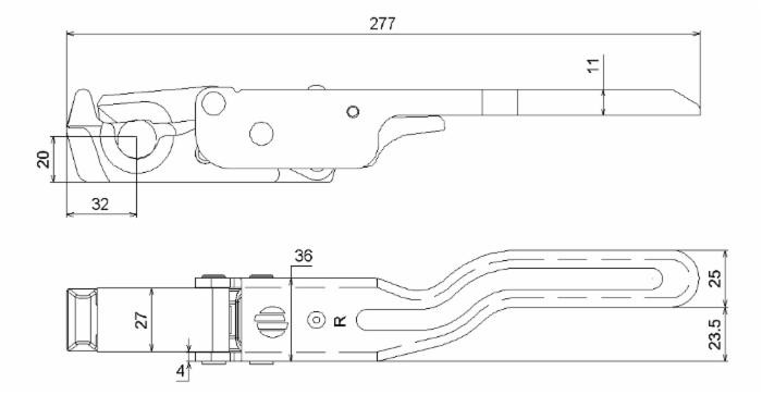 Chiusura universale per rimorchi modello M50 per perno Ø 18mm - Ama