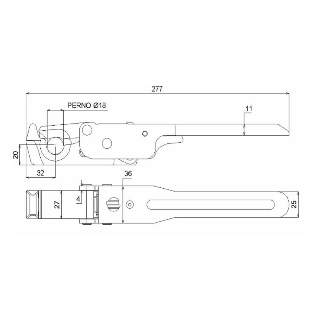 Chiusura universale tipo M50 dritto Ø 18mm - Ama