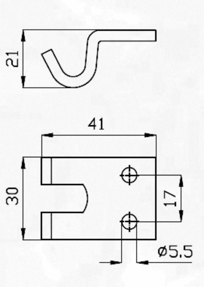 Riscontro per chiusura registrabile a "T" 30x37mm zincato - Ama