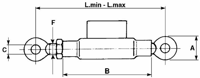 Manicotto M20x2,5 con tiranti a testa tonda - Ama