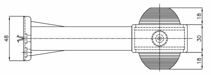 Luce di ingombro laterale a 90° Ama bianco/rosso alogena - Ama