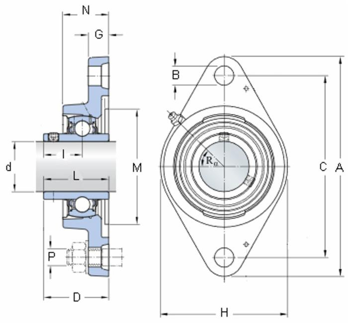 Supporto dritto autoallineante FYTB 30 TF SKF Ø 30 mm - Skf