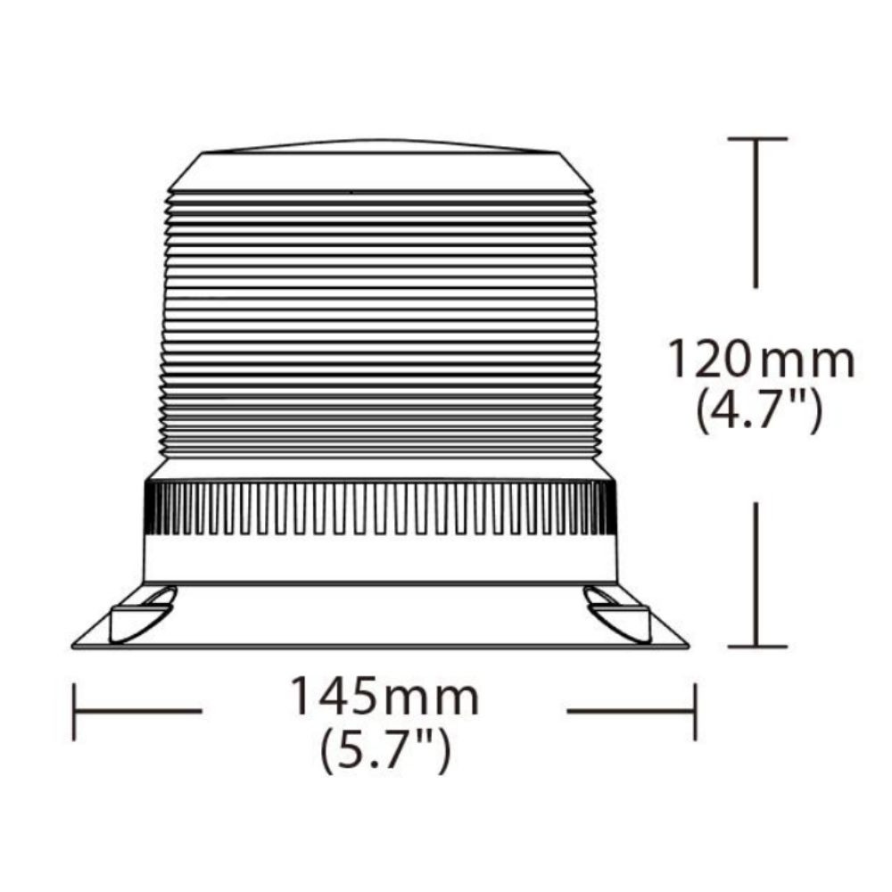 Lampeggiante LED base piana 10-110V DC - Ama