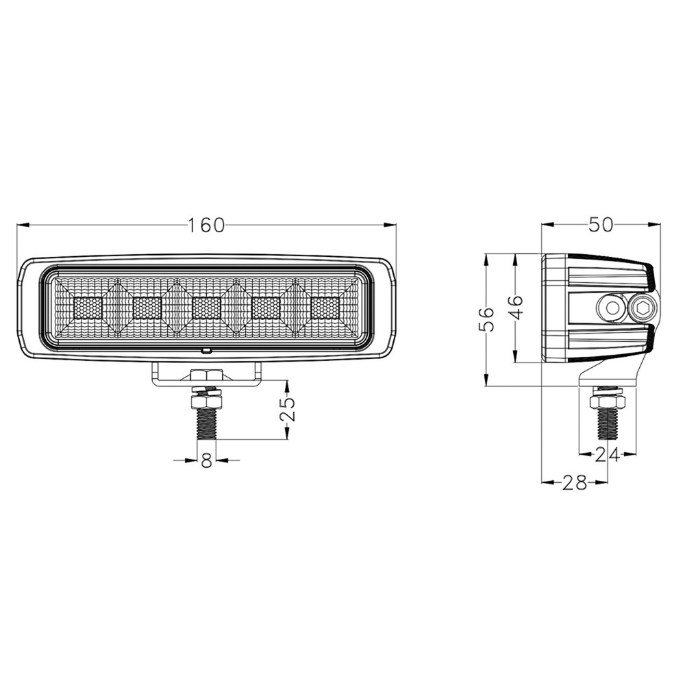 Faro lavoro LED 10-30V DC, Ama, 45W, 3465 LM ampio raggio - Ama
