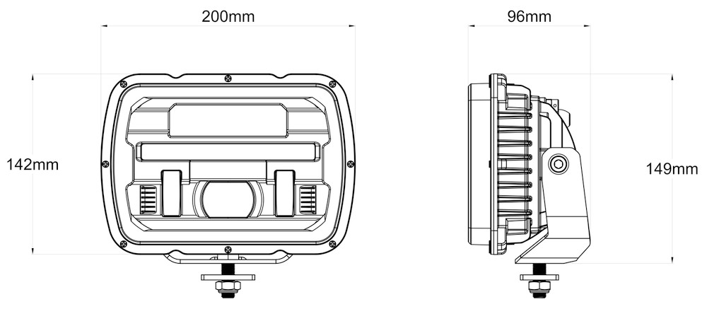Proiettore a LED lente riscaldata e freccia sequenziale compatibile con CASE IH FIAT New Holland - Ama