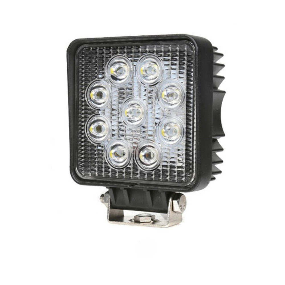 Faro da lavoro a LED quadrato 110x110 mm 10-36V DC 27W 2025LM raggio ampio/largo 9 LED - Ama