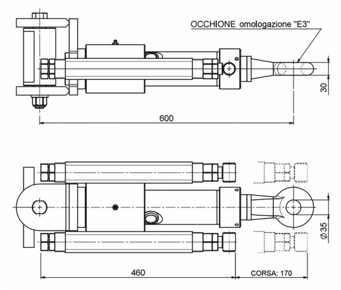Timone sterzante con occhione omologato E3 - Ama