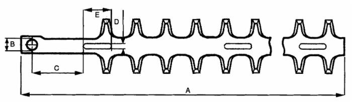 Lama doppia superiore 634 mm - Ama