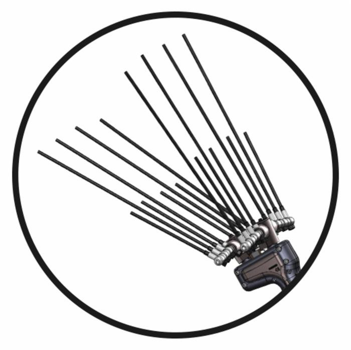Astina di ricambio per abbacchiatore in carbonio lunga 350mm - Ama