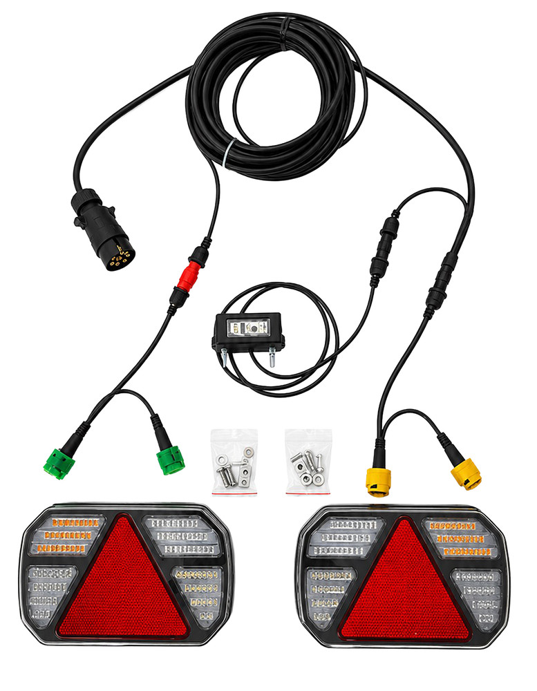 Kit luci posteriori a LED 12/24V cavo 8x2,5 m - Ama