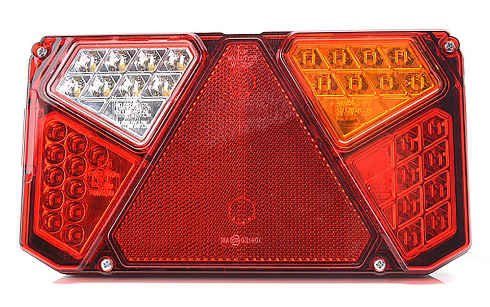 Fanale posteriore LED, lato dx, 12-24V, 242x58,2x134 mm - No brand