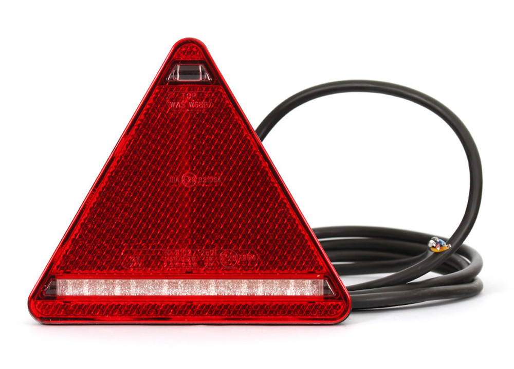 Fanale posteriore LED lato sinistro 12-24V triangolare 163x38,8x144 mm. - No brand
