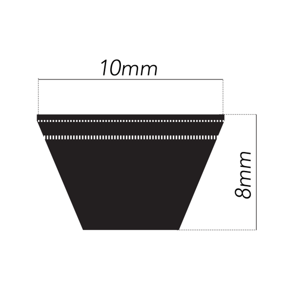 Cinghia trapezoidale standard in gomma telata AVX10mm 1400 - Ama