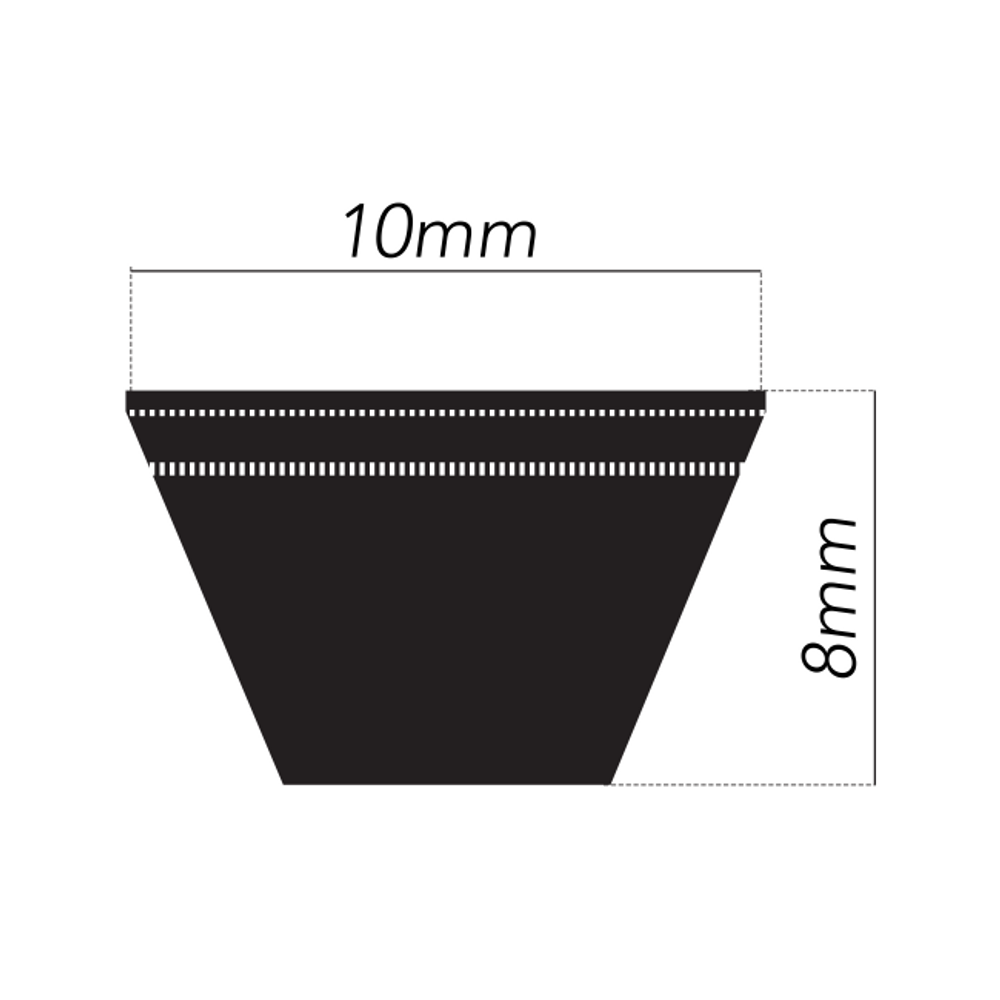 Cinghia trapezoidale standard in gomma telata AVX10mm 1600 - Ama