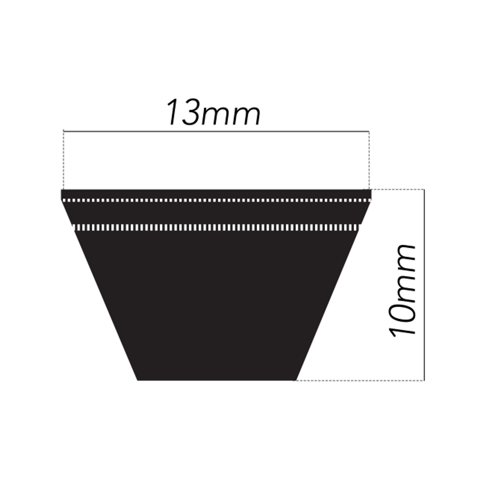 Cinghia standard in gomma AVX13,sviluppo esternomm 1000 - Ama