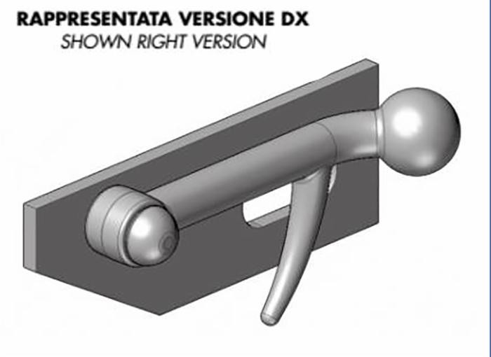 Chiusura a palla media sinistra con piastra - Ama