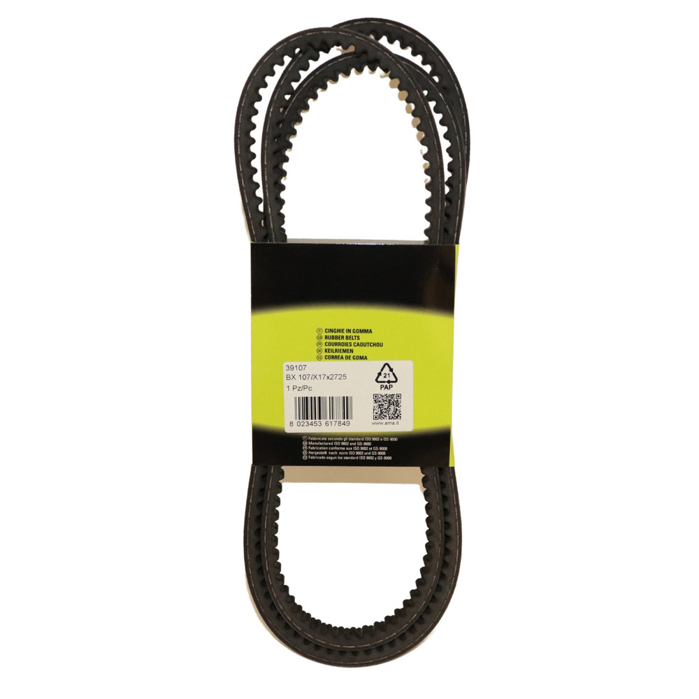 Cinghia BX 107 adattabile al riferimento originale BCS Duplex 36220017 - Ama