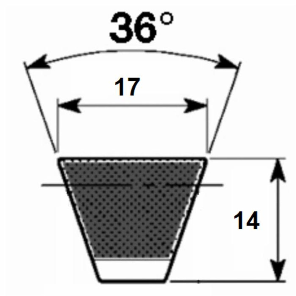 Cinghia trapezoidale dentata XPZ 0837 - Ama