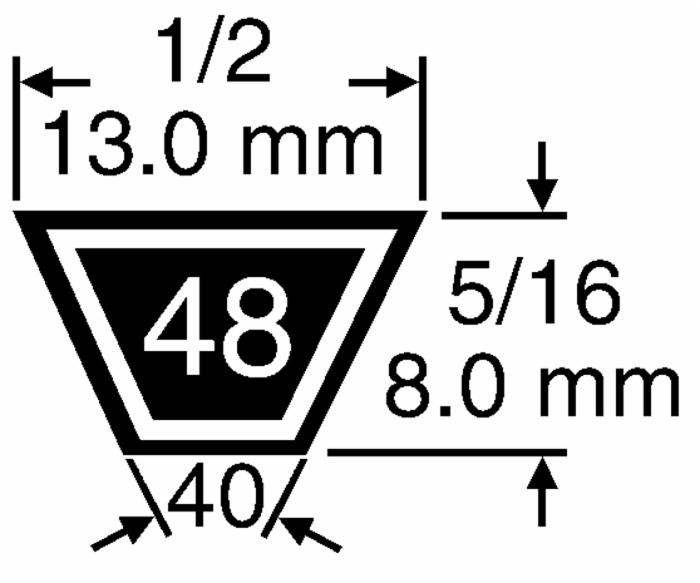 Cinghia trapezoidale 4L 85" - Ama