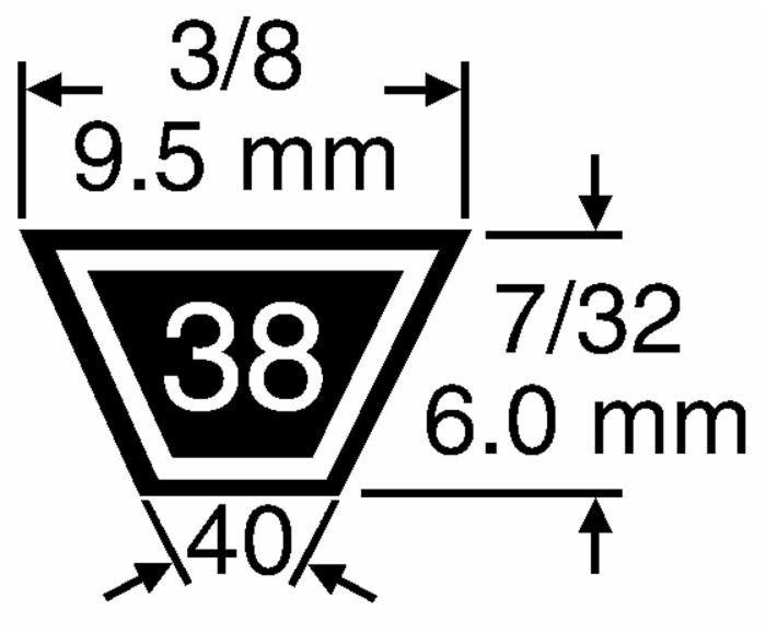 Cinghia trapezoidale 3L 36" - Ama