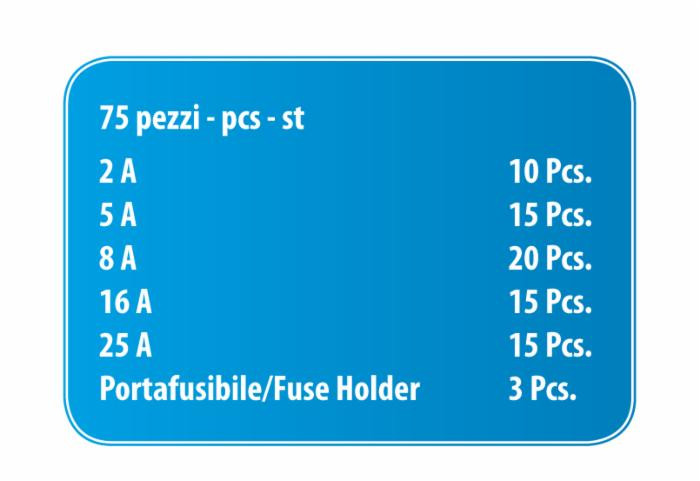 Assortimento fusibili siluro da 75 pezzi - Ama