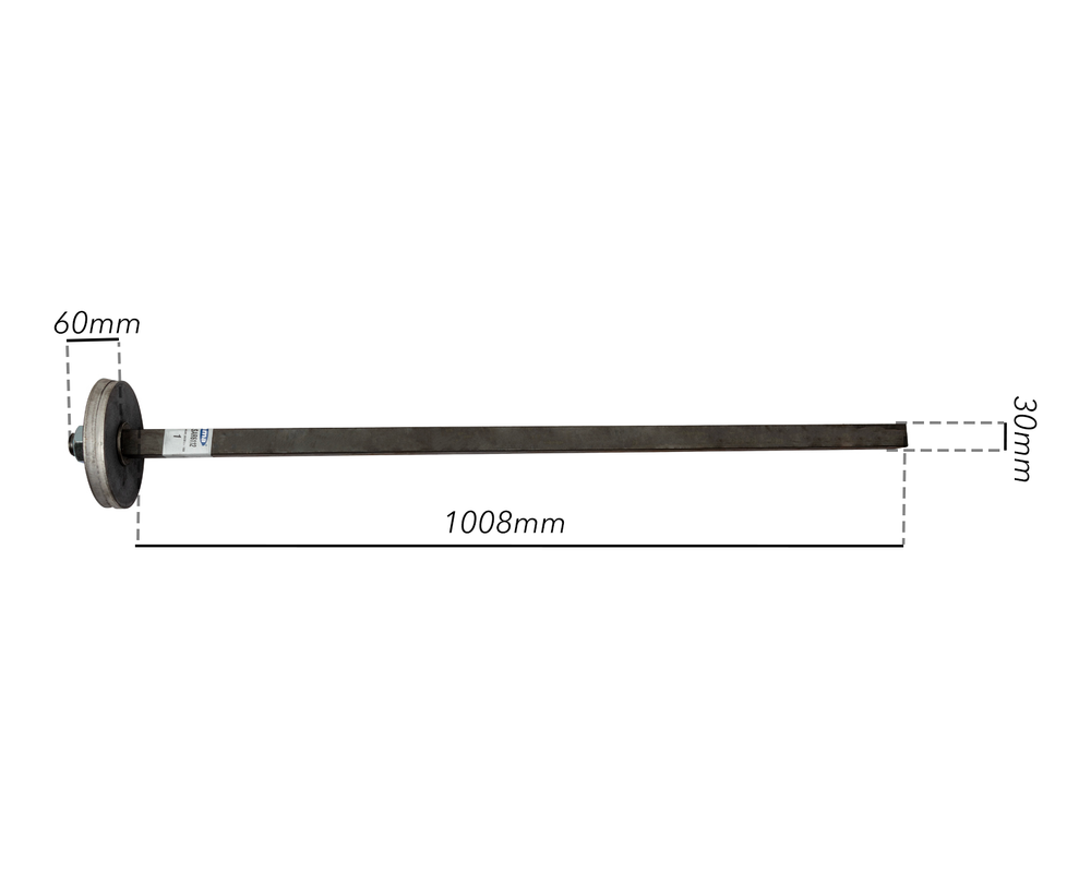 Asse porta dischi frangizolle di 1008mm sezione 30x30mm - Ama