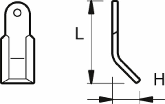 Coltello per trincia a Y altezza 203mm lunghezza 60mm - Ama