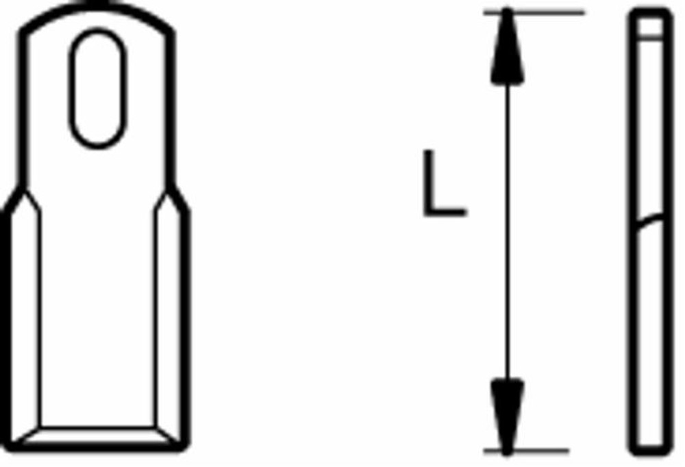Coltello trincia dritto lunghezza 82mm adattabile - Ama