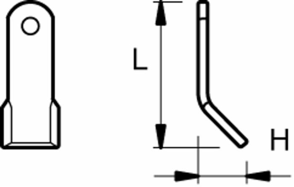 Coltello a Y altezza 40mm lunghezza 100mm - Ama