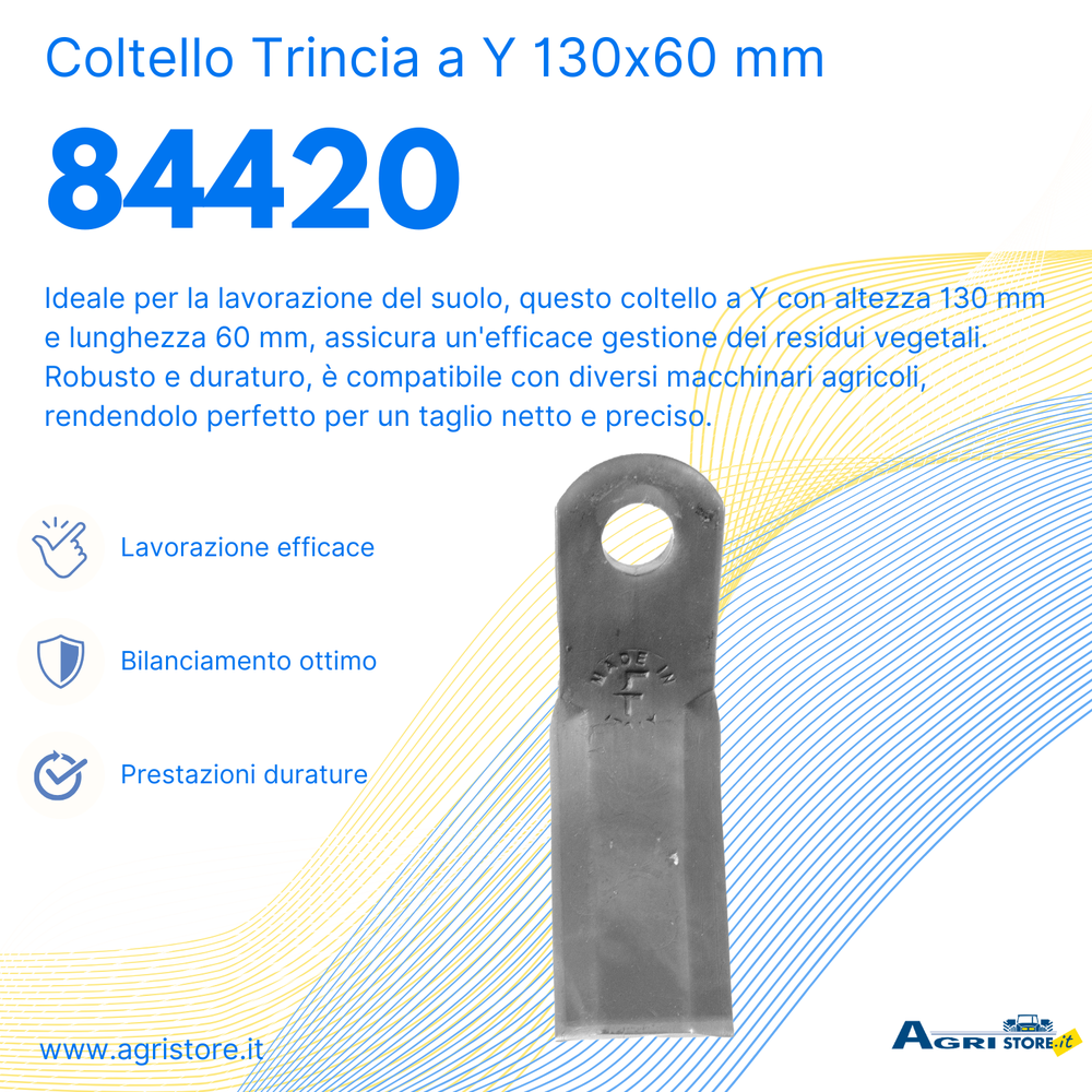 Coltello per trincia a Y altezza 130mm lunghezza 60mm - Ama