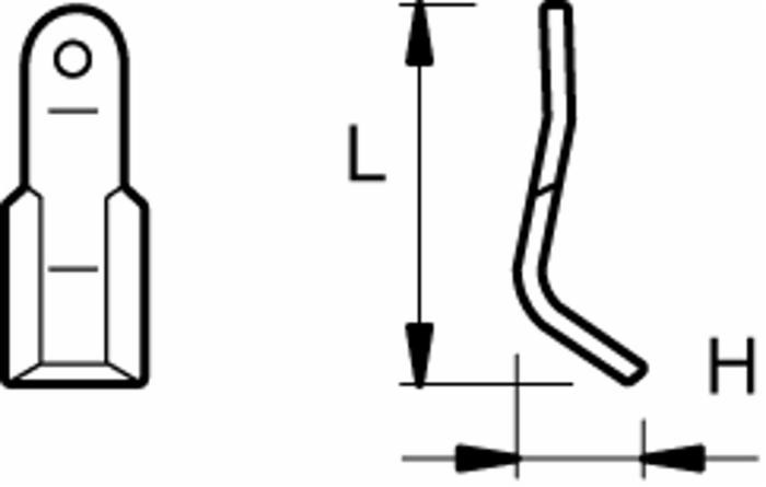 Coltello per trincia altezza 234mm lunghezza 66mm - Ama