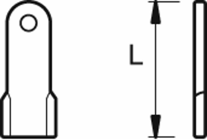 Coltello per trincia adattabile Ferri lunghezza 130mm - Ama