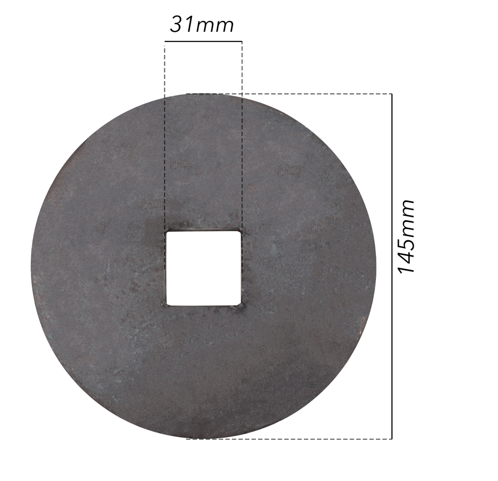 Flangia 145X10 foro quadro 31mm convessa - Ama