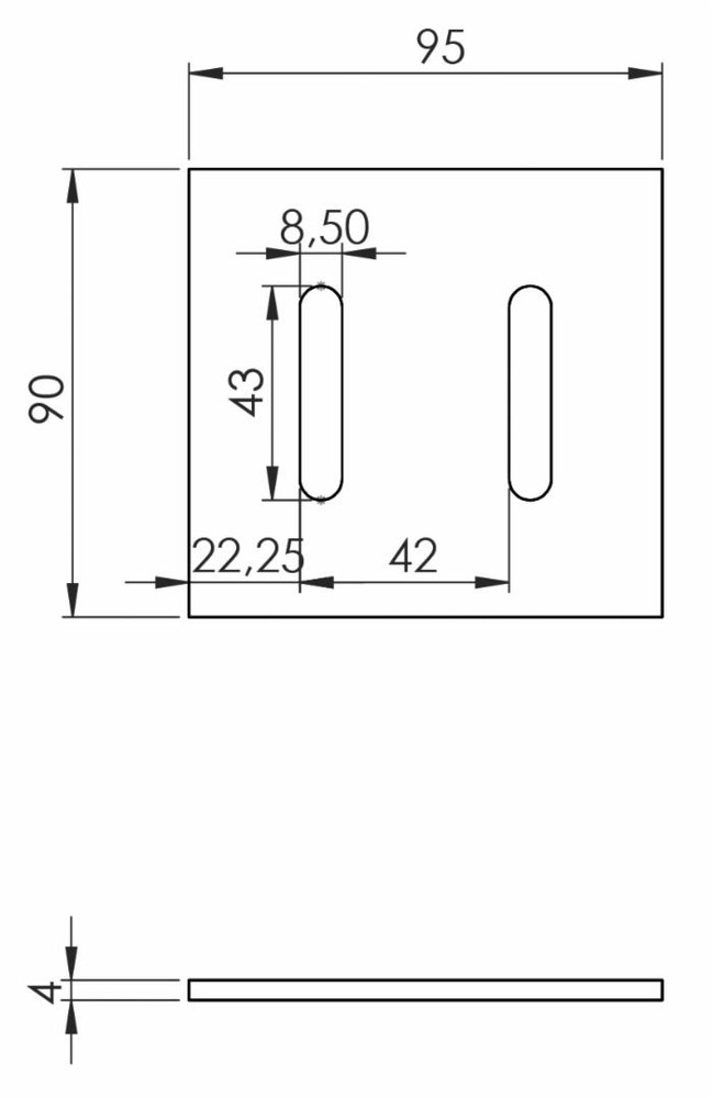 Raschietto per frangizolle adattabile Maschio sp. 4mm - Ama