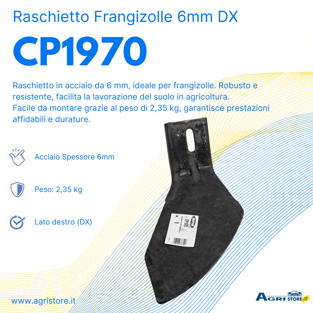 Raschietto per frangizolle sp. 6mm dx - Ama