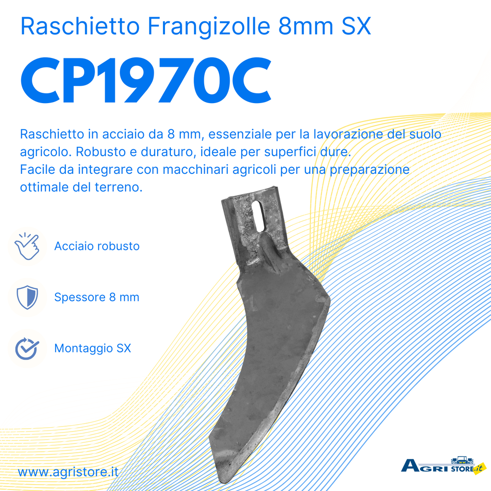 Raschietto per frangizolle sp 8mm sx - Ama