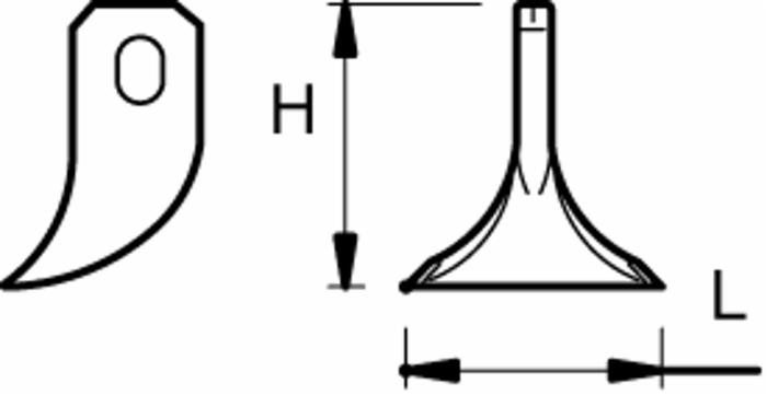 Spatola per trincia altezza 79mm lunghezza 70mm - Ama